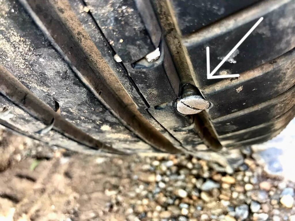 Punctured tyre
