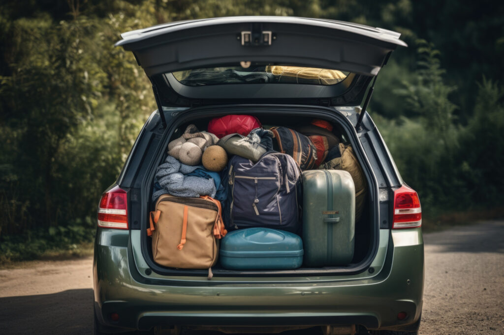 A SUV overloaded with language